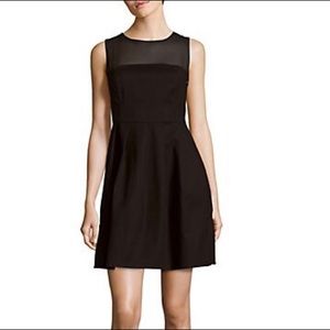 Halton Heritage Sheer-Yoke A-Line Dress